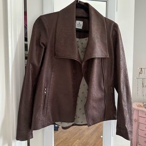 Sw3 bespoke suede brown snakeskin jacket